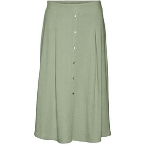 VERO MODA Vmjesmilo Hw Calf Wvn Rok Ga Noos Damesrok, Lichtgroen