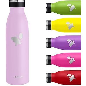 AORIN Thermosfles 350 ml / 500 ml / 750 ml thermosfles BPA-vrij 18/8 roestvrij staal, dubbelwandige fles met kleine mond, thermosfles voor school, sport, fiets, camping, gym