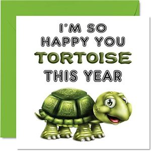 Bedankkaarten voor leraren – I'm So Happy You Tortoise This Year – bedankkaarten voor leraren, hem of haar, grappige bedankkaarten voor leraren, 145 mm x 145 mm