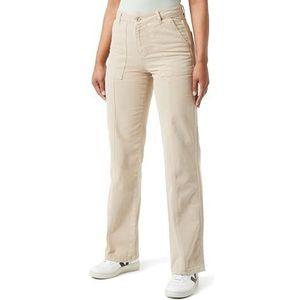 Koton Pantalon en jean pour femme - Coupe droite - Taille standard - Cotton-Nora, Beige (050), 36