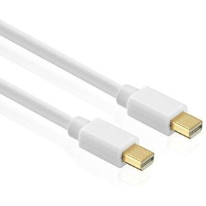 HDSupply DC020-015 Mini DisplayPort-kabel (Conector Mini DisplayPort-Conector Mini DisplayPort), Contacttos, Chapados in Oro, 1,50 m, Blanco