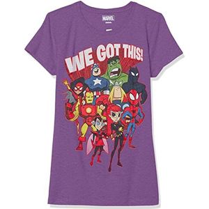 Marvel Classic We Got This Girls T-shirt met korte mouwen paars, Paars.