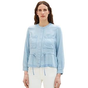 TOM TAILOR 1037227 Blazer Jeans Damesjas (1 stuk), 10151 - Light Stone Bright Blue Denim