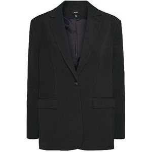 VERO MODA Longline Blazer, dames, zwart, L, SCHWARZ