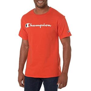 Champion Klassiek jersey T-shirt voor heren, Pittige sinaasappel.