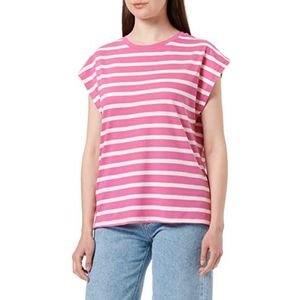 Springfield T-shirt Rayé Col Contraste Femme, Violet/lilas, XS