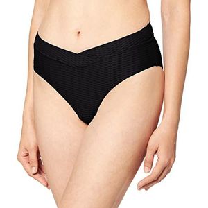 Seafolly La Luna Retro 'V' Front Pant Dames Bikinibroek, Zwart (Black Black), 46, Zwart (zwart).