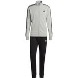 adidas Basic 3-strepen French Terry Tracksuit, Medium Grey Heather/Black, XS heren