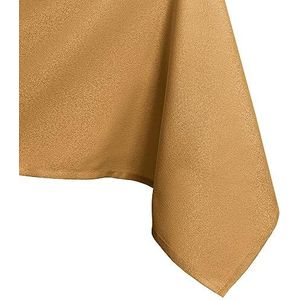 AmeliaHome Tafelkleed Lotuseffect waterafstotend polyester Gold Empire 100 x 100 cm rond