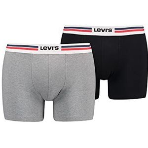 Levi's Sportboxershorts voor heren met logo, Medium gemengd grijs