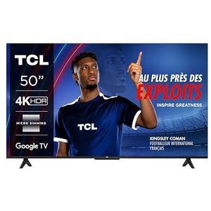 TCL 50V6B 50 inch 4K Ultra HD, HDR TV, Smart TV aangedreven door Google TV (Dolby Audio, Motion Clarity, spraakbediening, compatibel met Google Assistant, geïntegreerde Chromecast)