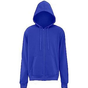 Bondry Gebreide herenhoodie met ritssluiting van polyester, kobalt, maat XL, Kobalt