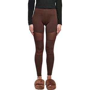 Urban Classics Leggings van technisch mesh, voor dames, yogabroek, bruin, L, Bruin