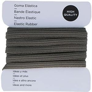 Elastisch, taupegrijs rubber 5,3 mm 3 m