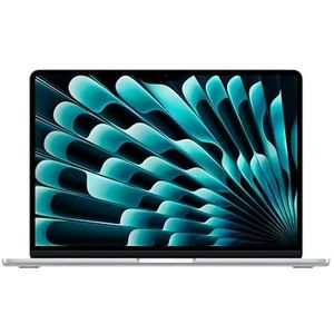Apple 2024 MacBook Air 13 inch laptop met M3-chip: 13,6 inch Liquid Retina-display, 8 GB uniform geheugen, 512 GB SSD-geheugen, toetsenbord met achtergrondverlichting, 1080p FaceTime HD-camera; zilver
