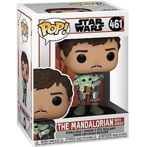 Pop Star Wars Mandalorian Mando Holding Child Vinyl figuur
