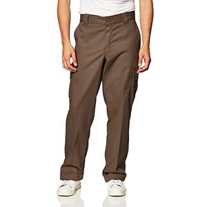 CHEROKEE Dickies Cargo-broek, recht, van stretch-twill, voor heren, professioneel, grijs, 36 W/30 l, grijs.