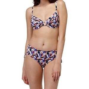 LOVABLE Slip haut avec cordon de serrage imprimé Shiny Micro Bikini pour femme, Impression multicolore, XXL