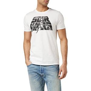 Star Wars t-shirt heren logo, Wit (wit wit)