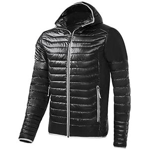Black Crevice Geïsoleerde jas voor heren, ademende outdoorjas voor heren, hoogwaardige functionele jas van 100% polyester en warmte-isolerende bekleding, waterdicht en, zwart.