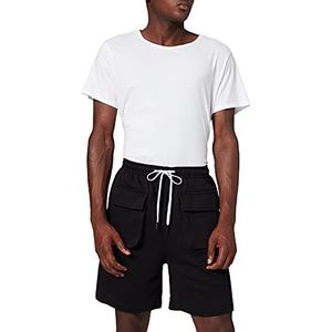 Urban Classics Big Pocket Terry Trainingsshorts voor heren, zwart.