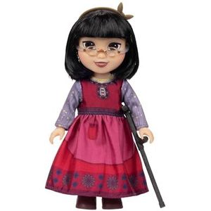 Disney's Wish Dahlia Petite pop 15 cm met iconische outfit en op film geïnspireerde accessoires, voor meisjes vanaf 3 jaar, rood