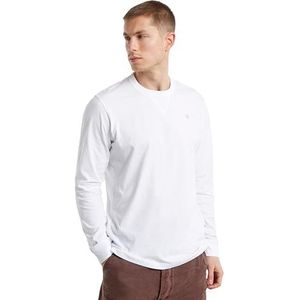 G-STAR RAW Nifous heren T-shirt met lange mouwen, wit (White D25076-336-110), M, Wit D25076-336-110