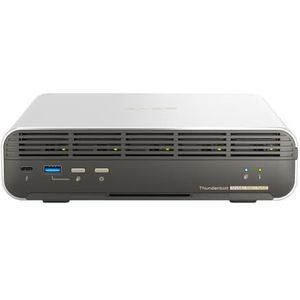 QNAP TBS-h574TX-i3-12G Thunderbolt Compact All-Flash | 5 SSD E1.S of M.2, Intel Core i3-1320PE (8C/12T), 2x Thunderbolt 4