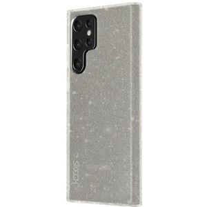 Skech Sparkle Case compatibel met Samsung Galaxy S22 Ultra Case [Vergelingsbestendig, draadloos opladen compatibel met S22 Ultra Case glitter, 2,4 m valbescherming] Snow Sparkel/transparant