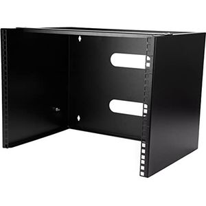 StarTech.com Wandhouder voor 8U patchkast – diepte 13,75 inch – rek voor patchpaneel 19 inch voor ondiepe netwerkapparatuur – capaciteit 36 kg (WALLMOUNT8)