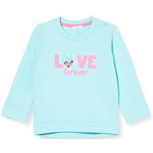 United Colors of Benetton Felpa sweatshirt met capuchon, sport, babymeisje, turquoise (Aqua Splash 0Z8)