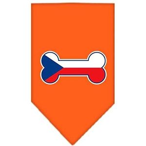 Mirage halsdoek voor honden, met zeefdruk, motief Tsjechische vlag, maat L, oranje