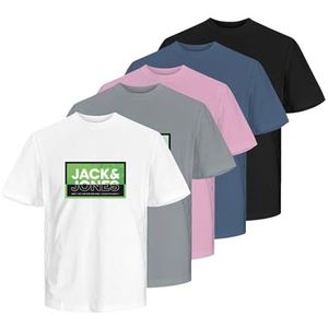 JACK & JONES Winsome Orchid T-shirt voor heren, pakket: w. Highris+White+Black+Flintstone, XL, Winsome Orchid/Pack: w. Highris+White+Black+Flintstone