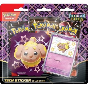 Pokémon TCG: Scarlet & Violet - Paldean Fates Tech Sticker Collectie - Fidough (1 aluminium promotiekaart en 3 boosters)
