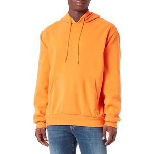 Bondry Sweat à capuche en tricot extensible et sportif en polyester pour homme, taille L, Orange, L