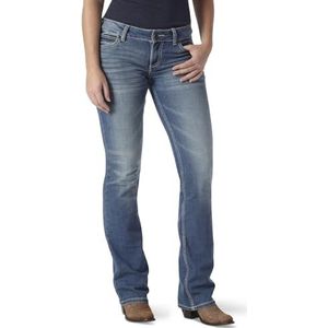 Wrangler Dames Retro Jeans Mid High Taille, Dod hout.