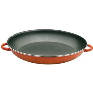 Ibili 917130 Paella-pan, geëmailleerd staal, 30 cm, oranje