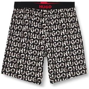 HUGO Short de pyjama pour homme avec logo camouflage, noir1, M, noir 1, M