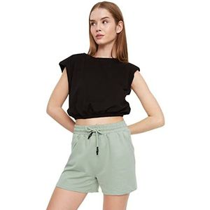 Trendyol Mint gebreide shorts en bermuda voor dames, Munt