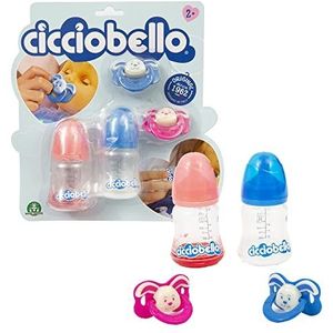 Cicciobello - Accessoireset met 2 fopspenen en twee flessen voor het kleine meisje dat voor haar pop wil zorgen, voor meisjes vanaf 3 jaar, waardevolle spelletjes, CCB80000