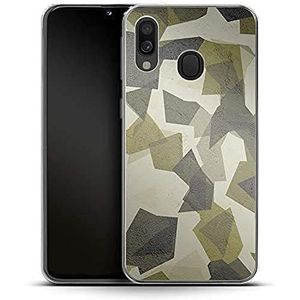Samsung Galaxy A40 Hoes Silicone Camouflage Groen