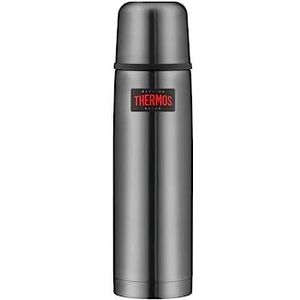 THERMOS Light and Compact thermosfles van roestvrij staal, mat, roestvrij staal, grijs, 0,75 l