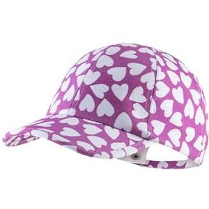 Sterntaler Casquette de baseball pour fille avec haute teneur en coton imprimé avec cœurs, lilas, 49