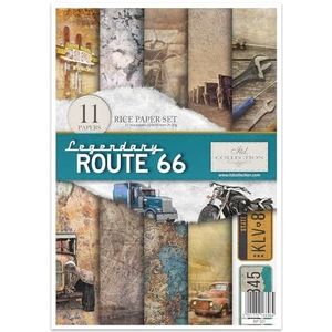 ITD Collection RP001 rijstpapier Legendary Route 66, 29,7 x 21 cm