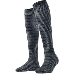 FALKE Dormant Tweed 60 DEN W KH Paire de chaussettes hautes pour femme en coton à motifs Bleu (Royal Blue 6000) Taille 35-38, Bleu (Royal Blue 6000), 35-38 EU