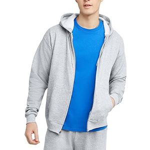 Hanes Eco-Smart hoodie met doorlopende ritssluiting, hoodie voor heren (1 stuk), As