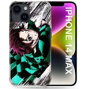 Beschermhoes compatibel met MagSafe voor iPhone 14 Plus (6,7 inch) Manga Demon Slayer Tanjiro