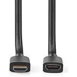 NEDIS Ultra High Speed HDMI-kabel, HDMI™-aansluiting, HDMI™-aansluiting, 8K @ 60Hz, 48 Gbps, 2.00 m, rond, 7,9 mm, zwart