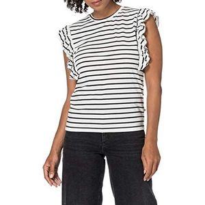 LTB Jeans Timeca T-shirt voor dames, Zwart wit strepen 886