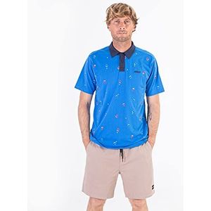 Hurley M ACE T-shirt voor heren PAU Hana Polo SS, Blauw (Signal Blue